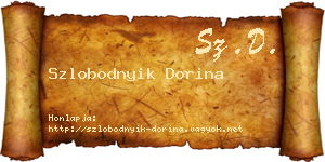 Szlobodnyik Dorina névjegykártya